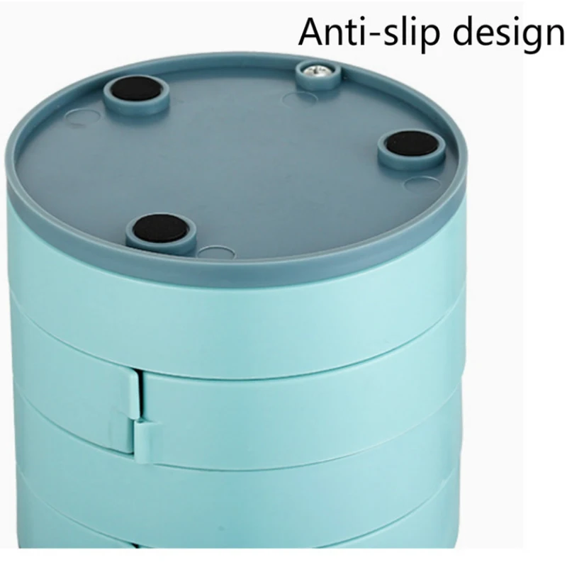 

Storag Container Organizer Multilayer Rotating Plastic with Mirror Jewelry Storage Earrings Ring Cosmetics Beauty Jewelri Box