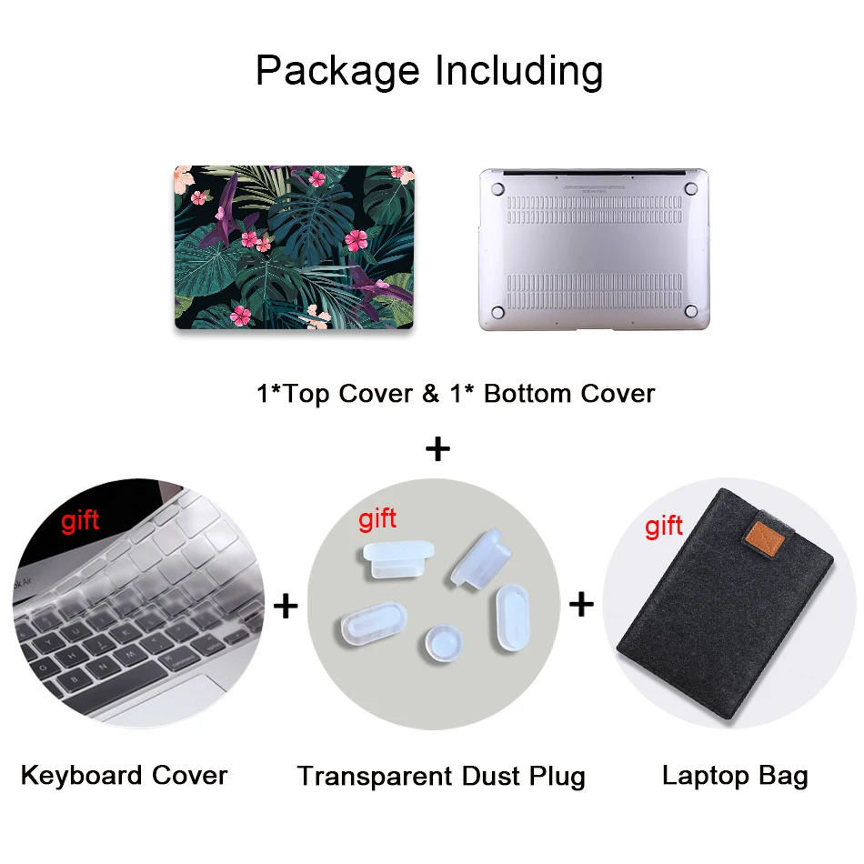MTT чехол для ноутбука Macbook Pro retina 13 15 с сенсорной панелью тропические растения чехол для macbook Air 11 13 12 дюймов Funda