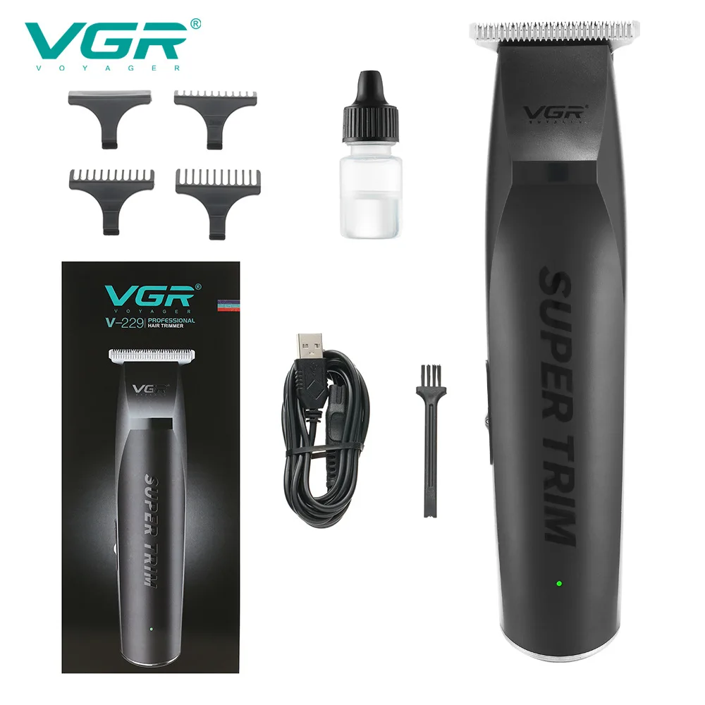 

VGR Hair Clipper Men Professional Hair Trimmer Washable Rechargeable Hair Cutting Machine Haircut Strong Power Steel Cutter Head
