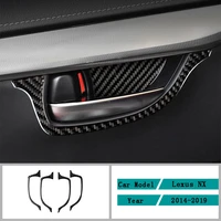 carbon fiber car accessories interior door handle frame decoration carbon fiber cover trim stickers for lexus nx 2014 2019