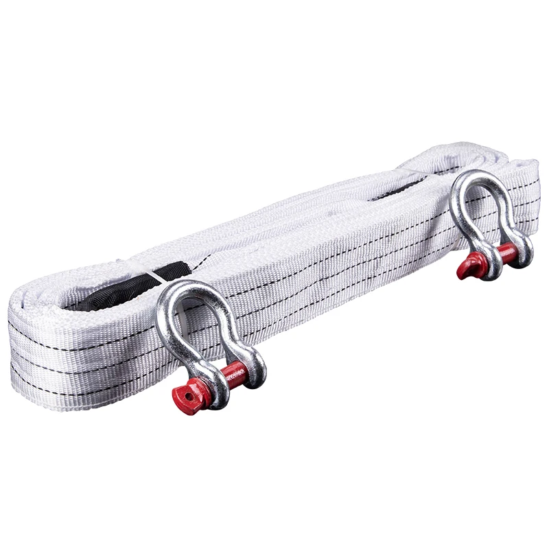 

Towing Rope Strape Cable With U Hooks 5m 18tons Shackle High Strength Nylon With Reflective Light For Car Truck Trailer SUV