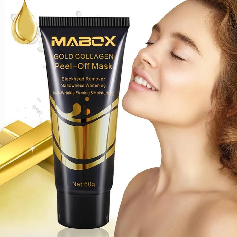 24K золото шелушение маска Коллагеновая для лица анти старение Отбеливание морщин