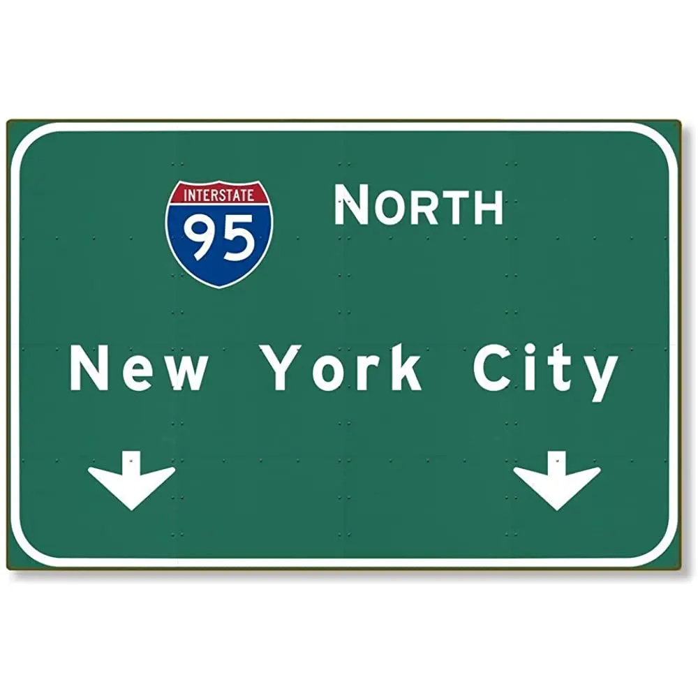

Жестяной знак 8x12 дюймов, американский, прошлое, I95 Interstate NYC, Нью-Йорк, ny, металлический шоссейный знак