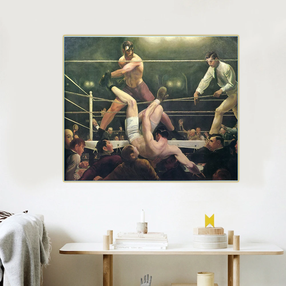 Цитон Джордж сильфон demдемпси и фирпо Canvas холст искусство живопись маслом бокс