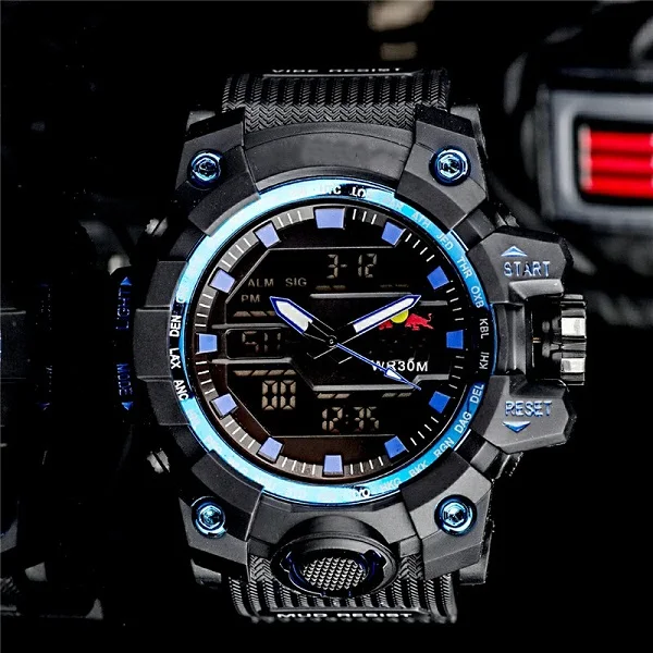 

GM-110 LED Dual Display Men's Sports Watch Women's Electronic Digital Watch Fashion Women Men Multifunction Watches