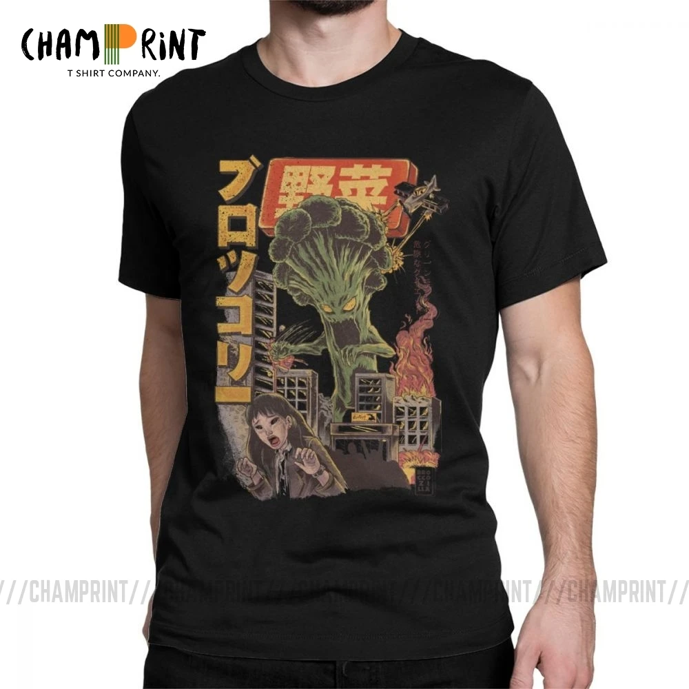Мужская футболка с монстрами гигантские грибы одежда монстра демон броккозилла