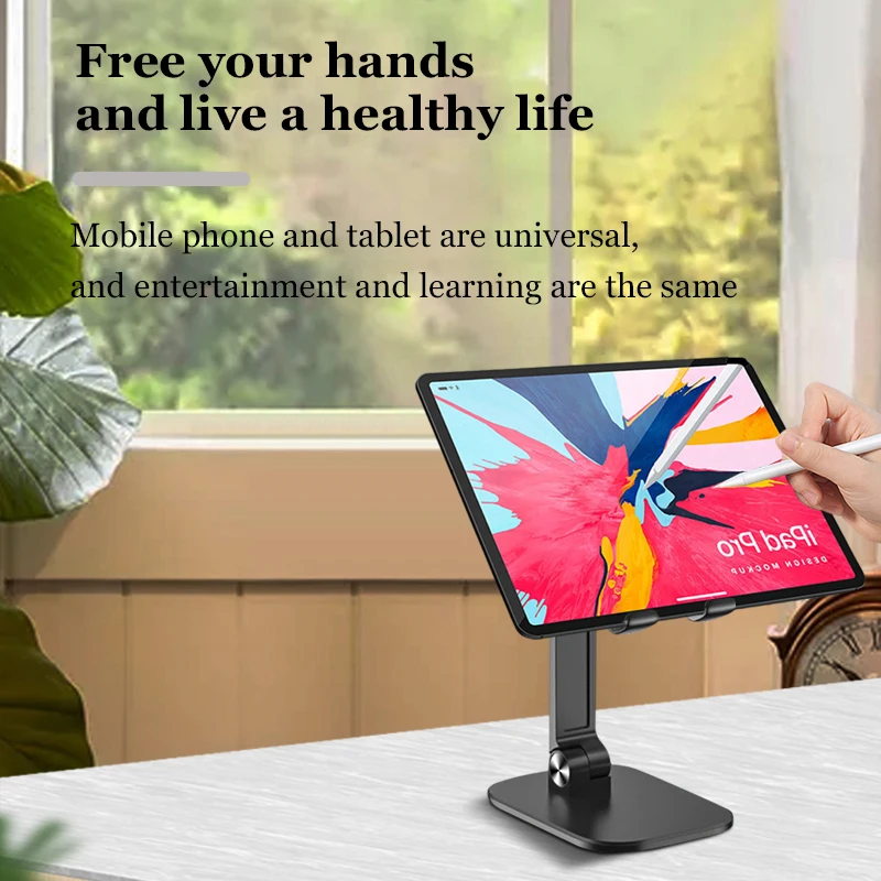 ipad iphone foldable tablet mobile phone desktop phone stand for samsung desk holder adjustable desk bracket smartphone stand free global shipping
