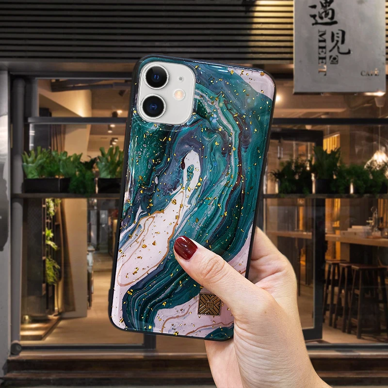 Морской эпоксидный мобильный корпус для iphone 11 pro max Ван Гог океан серии окрашенный узор iphone x xs xr max 6 7 8 plus Мягкий чехол