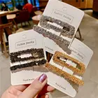 2 шт.компл. Прямоугольный в Корейском стиле популярные заколки для волос модные женские Стразы Роскошные блестящие заколки для волос заколка для галстука зажим Инструменты для укладки волос заколки