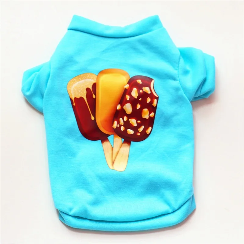 Товары для домашних животных Одежда Модная хлопковая Футболка с изображением