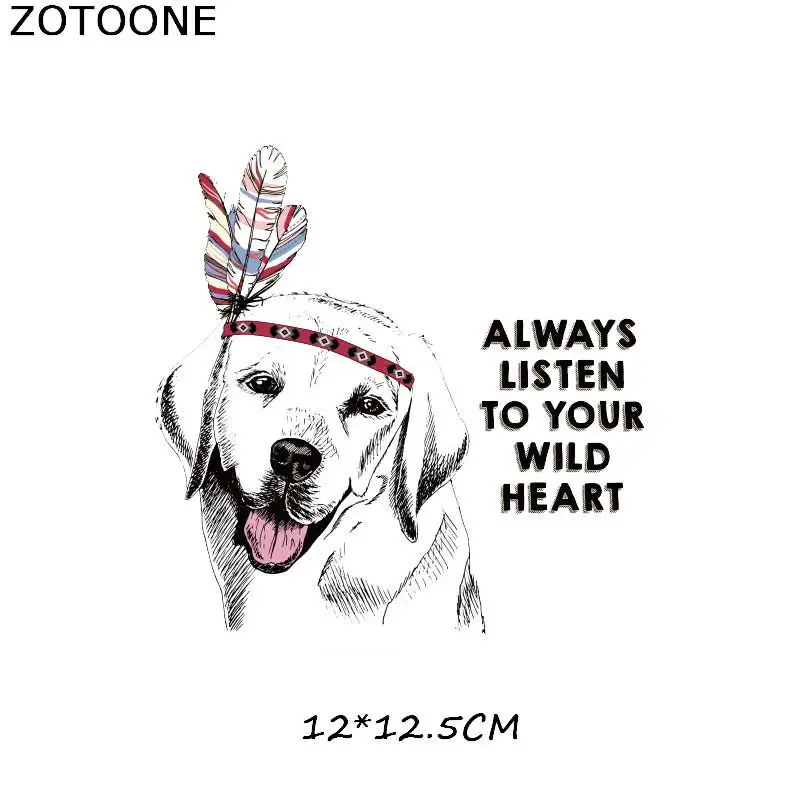 ZOTOONE милая собака мультфильм Железная на патч для детей наклейка на одежду DIY животных Тепловая аппликация передачи для футболки с принтом G - Цвет: 363