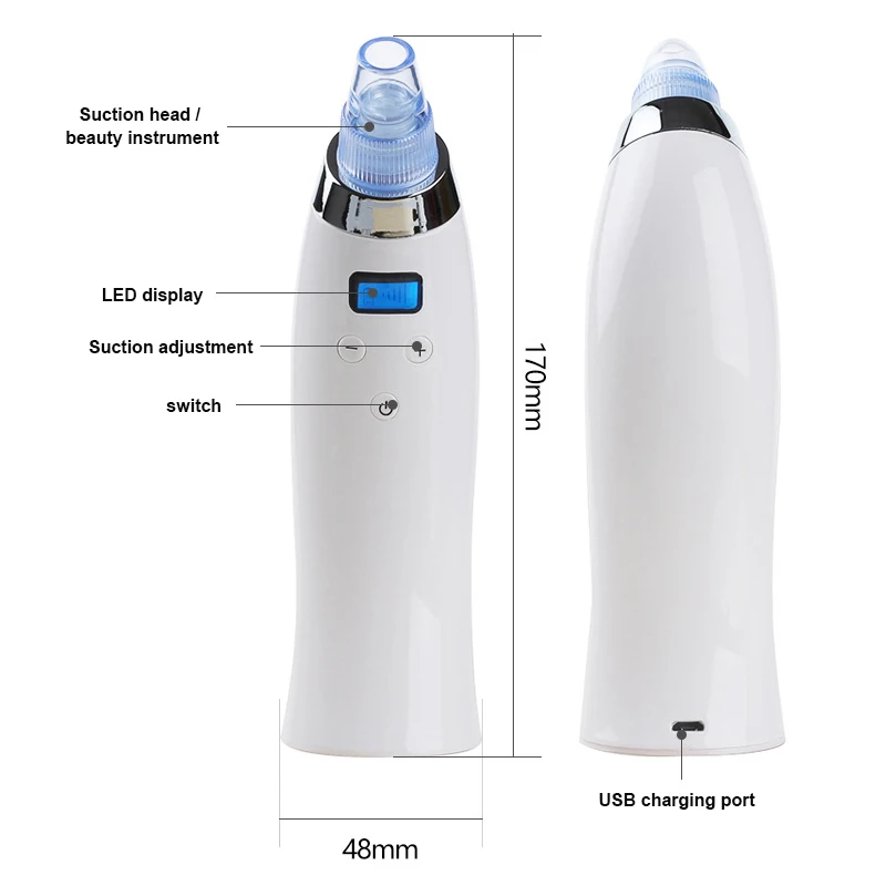 

Hot sale Multifunction Face Skin Care Blackhead Remover Device Pores Cleaning Tool Rechargeable