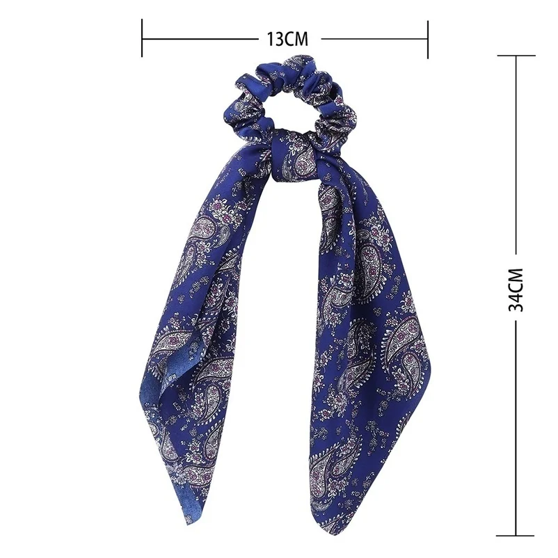 

Chiffon Fabric Ribbon Hair Ties Dot Ribbon Bands Hair Scrunchies for Women Hair Ring Female Ponytail Hair Accessories