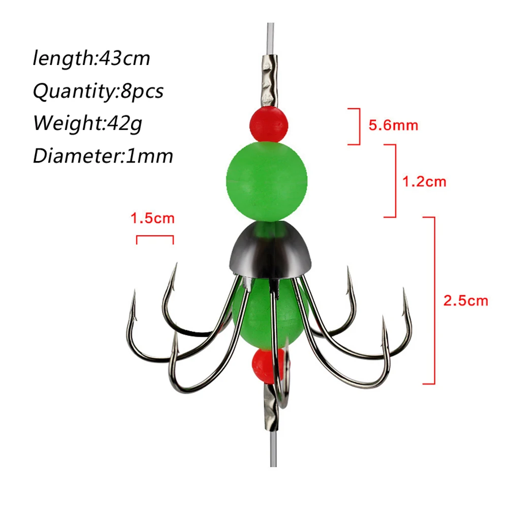Леска-Осьминог для морской рыбалки 43 см/42 г 1 шт. | Спорт и развлечения