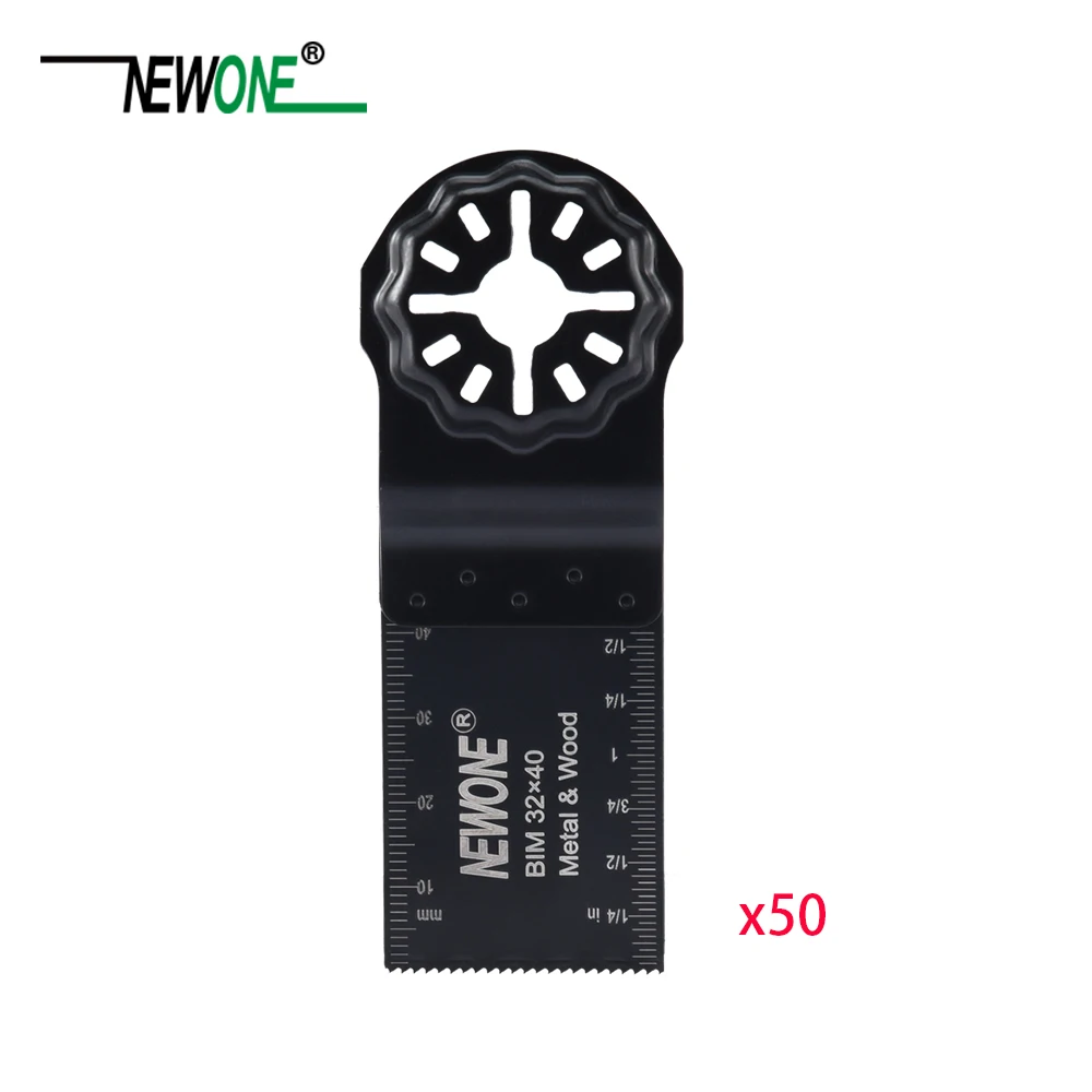 NEWONE Starlock 32*40 мм/32*50 удлиненные биметаллические пилы BIM подходят для мощных осциллирующих инструментов для дерева, резки металла, удаления гвоздей - Цвет: 32x40 50pcs