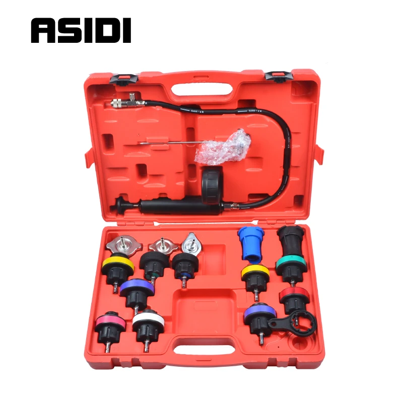 Новый 28 шт. тестер давления для радиатора с вакуумной очисткой и сменными