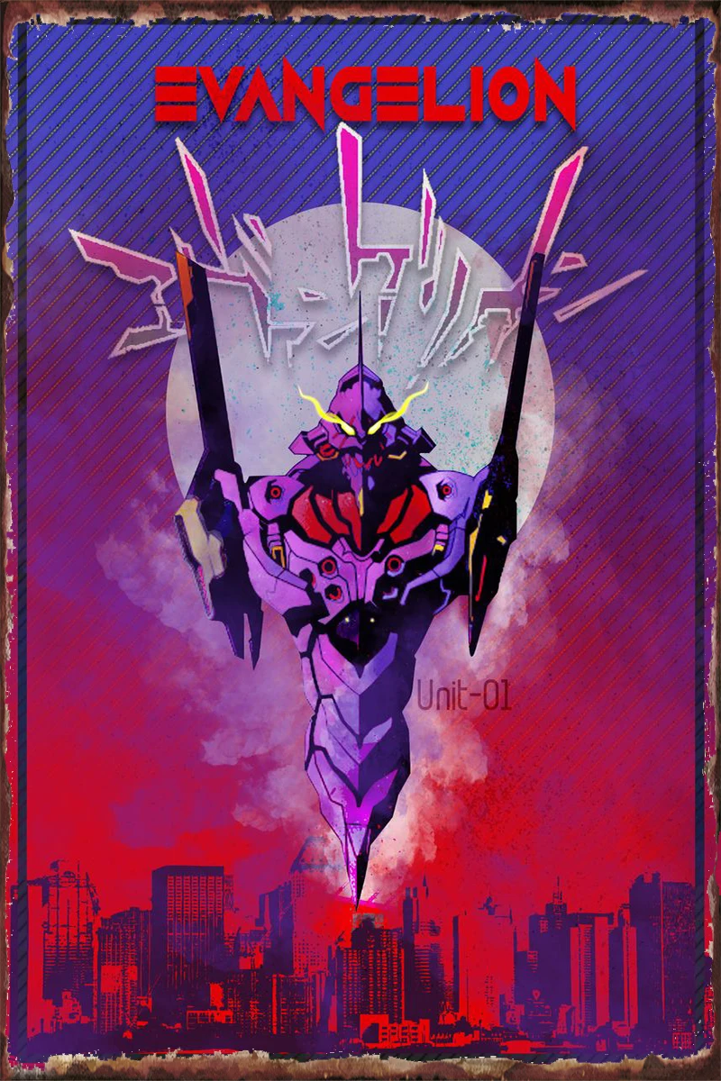 

eva unit 01 Vintage Metal Sign Tin Sign Tin Plates Wall Decor Room Decoration Retro For Art Pub Home Club Man Cave Cafe