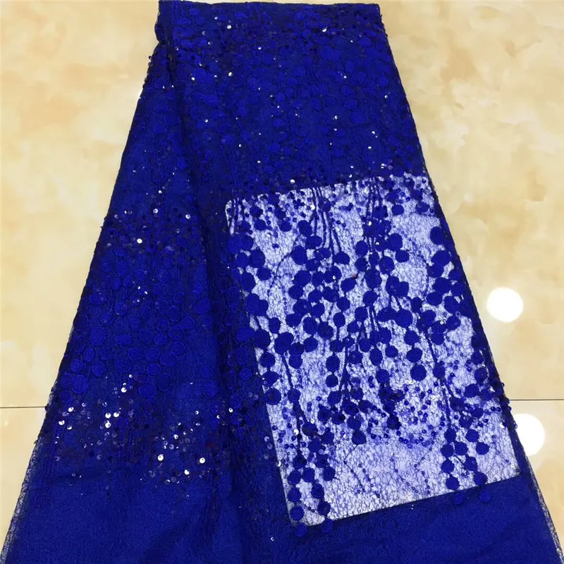 

2019 Embroidery Lace Fabrics High Quality African Lace with Sequins French Tulle Mesh Laces Fabrics for Wedding Dresses xz66-330