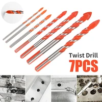 7pcs multifunctional high quality drill bits construction ceramic triangle drill bit set for ceramic tile concrete glass marble