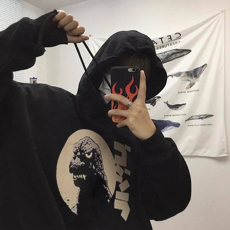 Модные японские забавные флисовые толстовки с принтом в виде лапши и волн