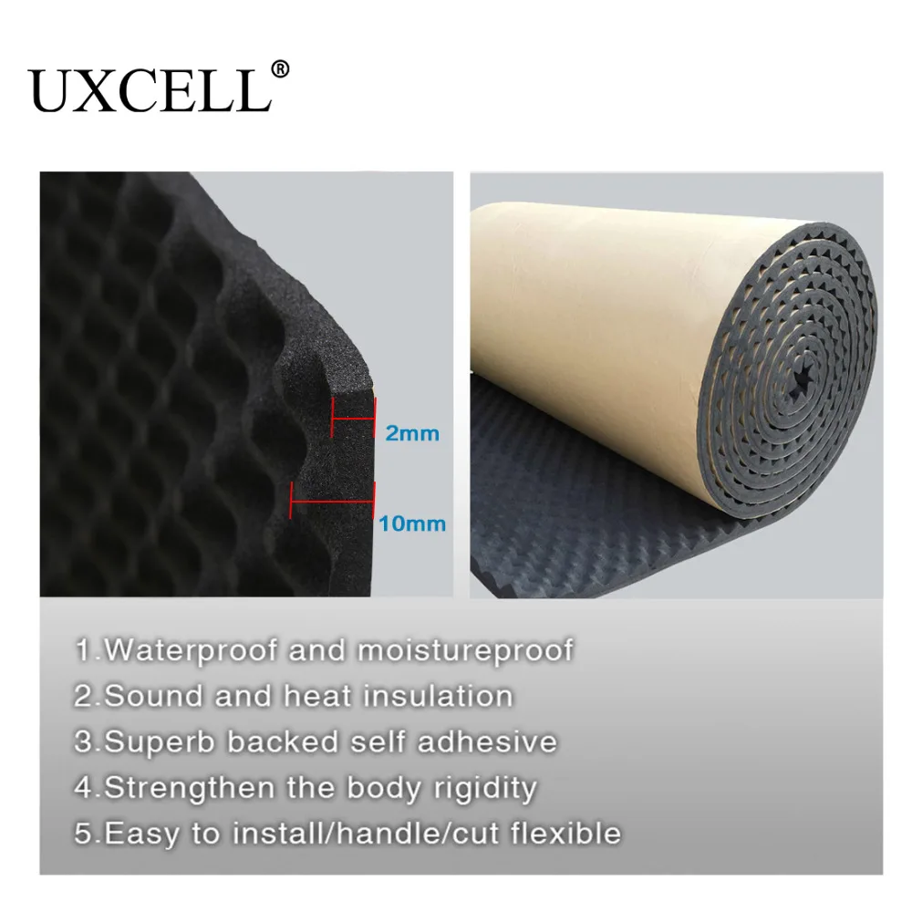 UXCELL звукоизолирующий коврик 50*100/200/300/500 см звукоизоляция теплоизоляция