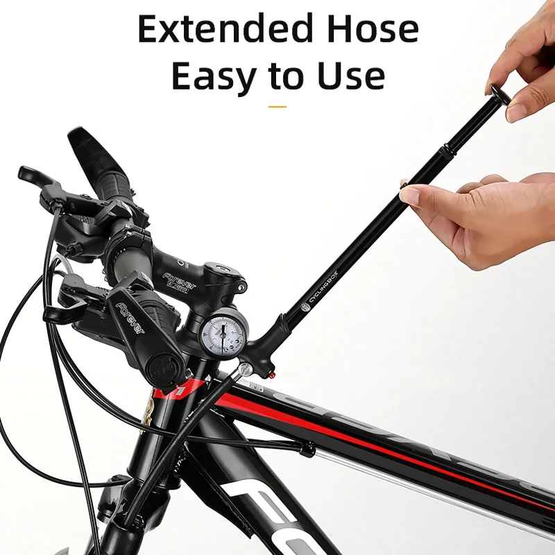 Bicycle Fork Pump High-pressure Cycling Portable Mini Hose Air MTB Bike Inflator For / Rear Suspension | Спорт и развлечения
