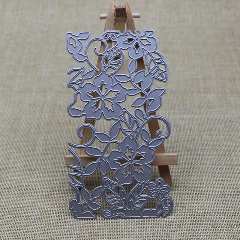 Металлический высекательный фон с цветами листьями для рукоделия скрапбукинга