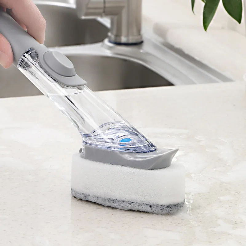 Новая кухонная утварь для дома щетка посуды с дозатором жидкого мыла горшок