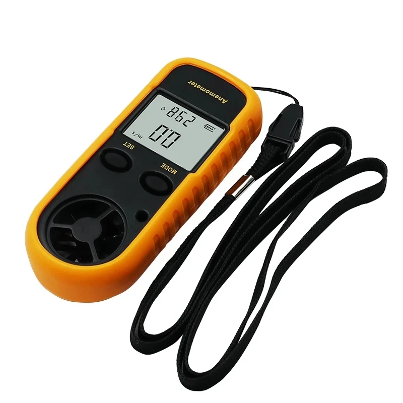 -10 ~ 45C Mini Anemometer Number 0-30m/s Wind Temperature Measuring Instrument Speed Portable Surveying Instruments LCD Tester