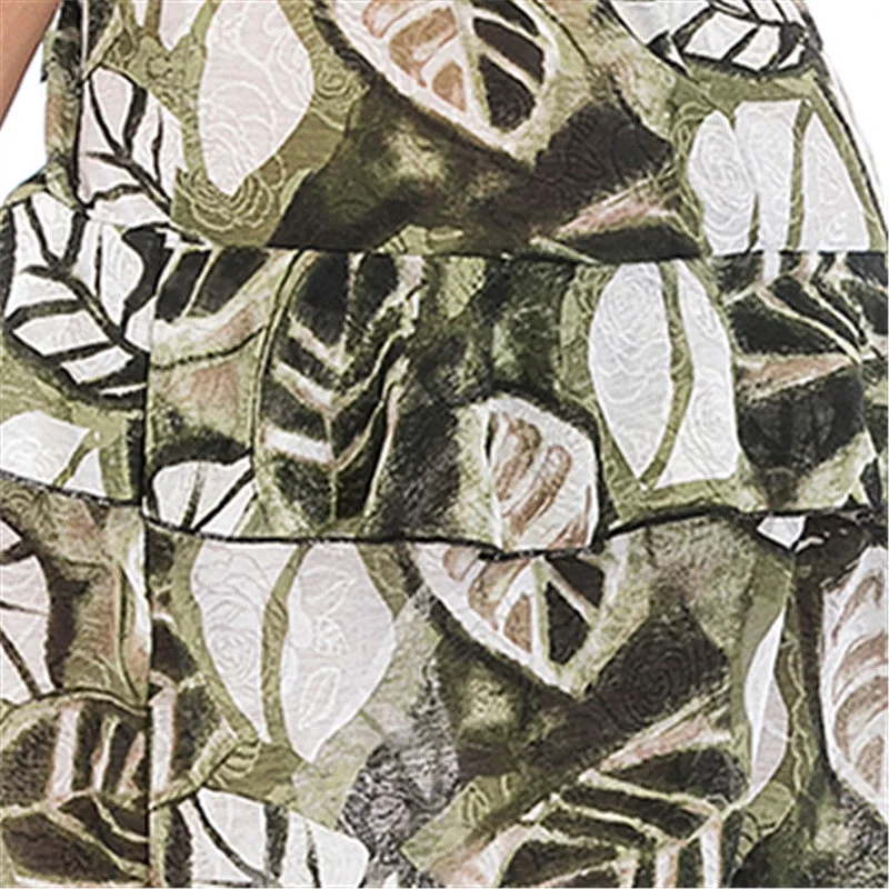 Женское шифоновое пляжное платье макси без рукавов с V образным вырезом|Женские