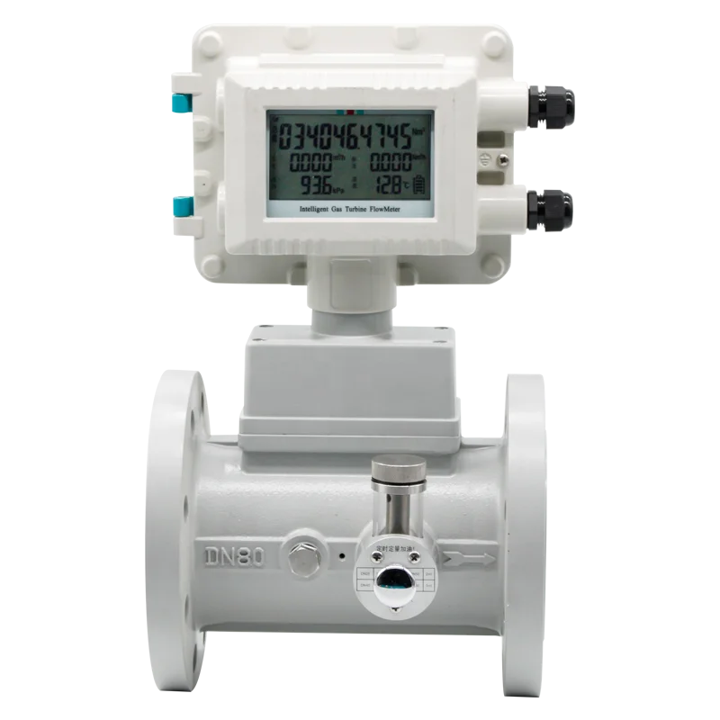 

High pressure 4-20mA digital cng gas flow meter remote turbine air flowmeter