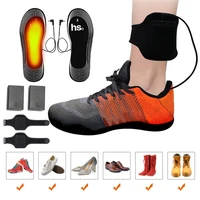 usb electric heated shoe insoles for feet women men winter shoes battery heating sole sock pad washable warm thermal insoles