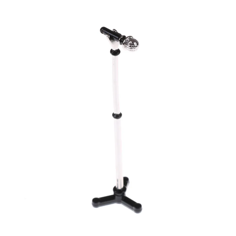 Милая Мини металлическая модель микрофона 1:12 кукольный домик миниатюрная мебель