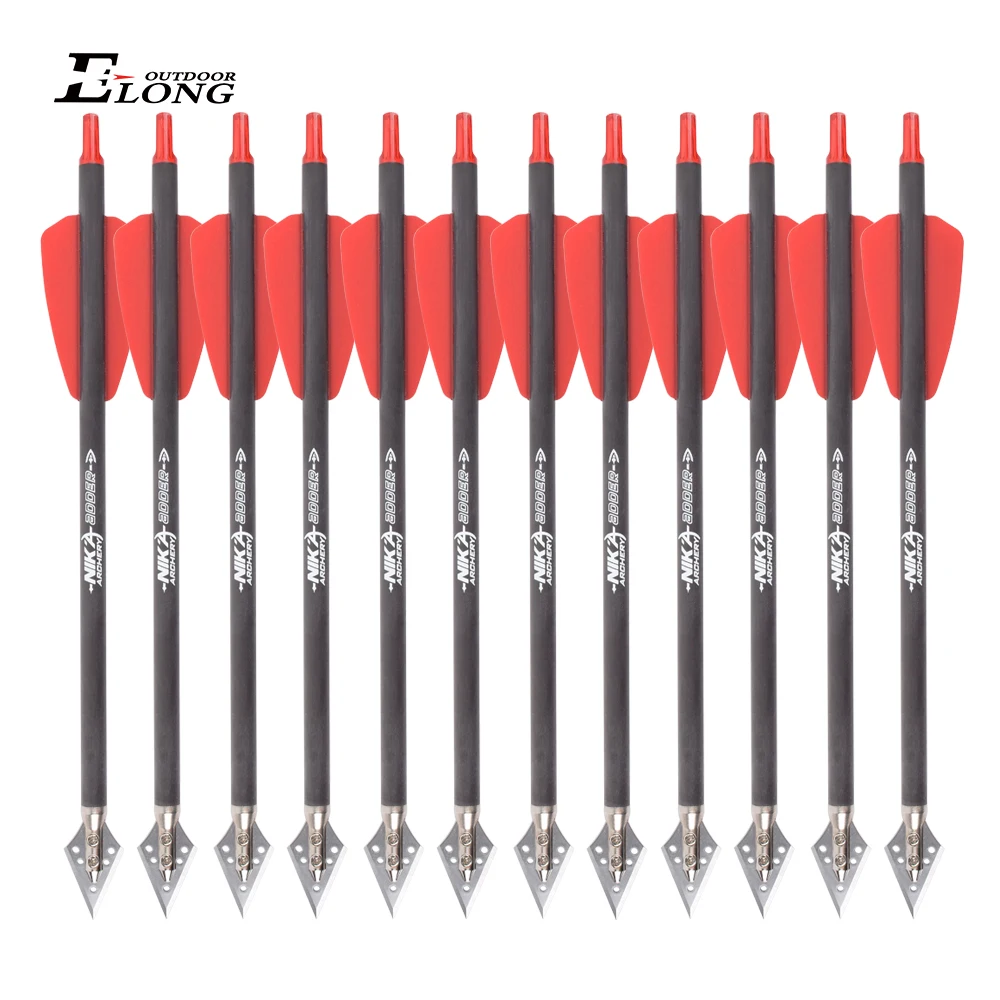 Bolts 7.5 Inch R9 Carbon Arrows Fits For Pistol Crossbow 50-80 Lbs Outdoor Shooting Free Shipping