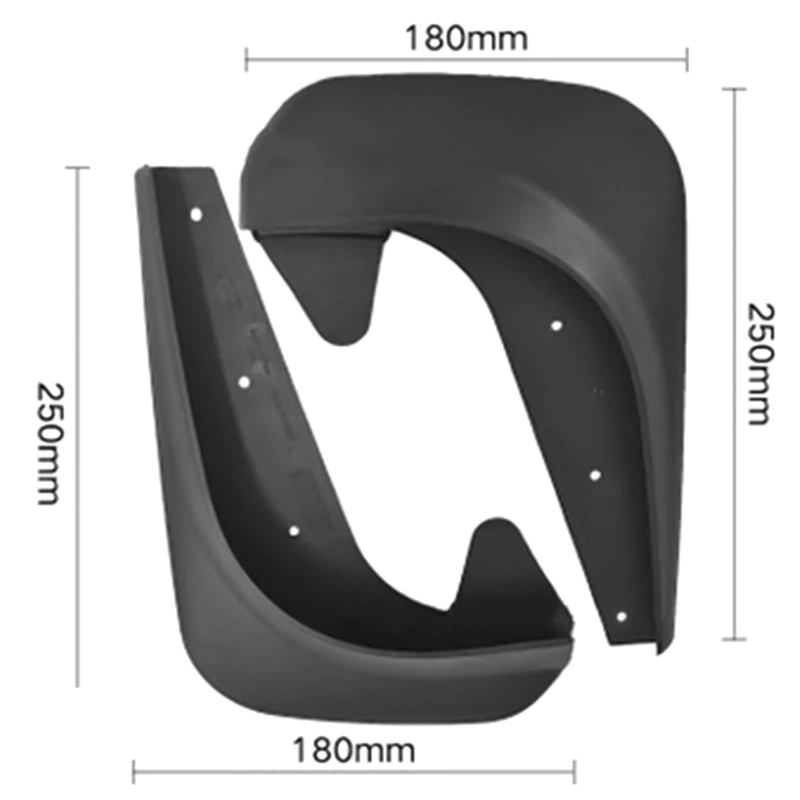 

20021 New 4PCS/Set Universal Car Fender (small Version), Used For Front Or Rear Auto Parts Black