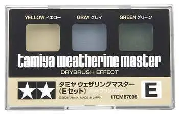 Набор Tamiya 87098 Weathering Master E(эффект drybrint желтый, серый, зеленый