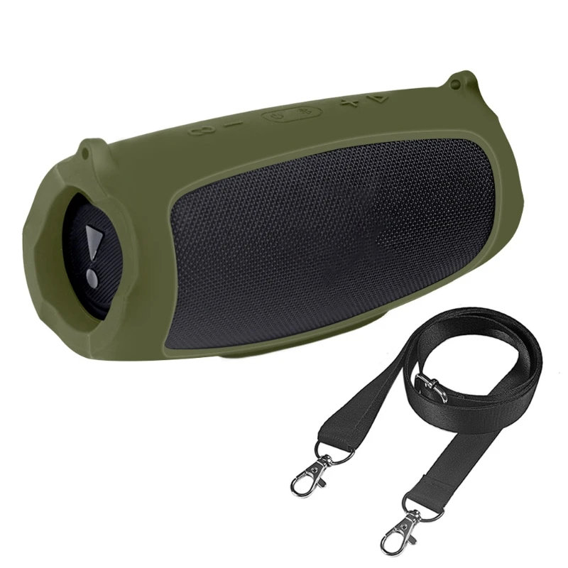 

Silicone Case Protective Cover With Strap for -JBL Charge 5 Speaker