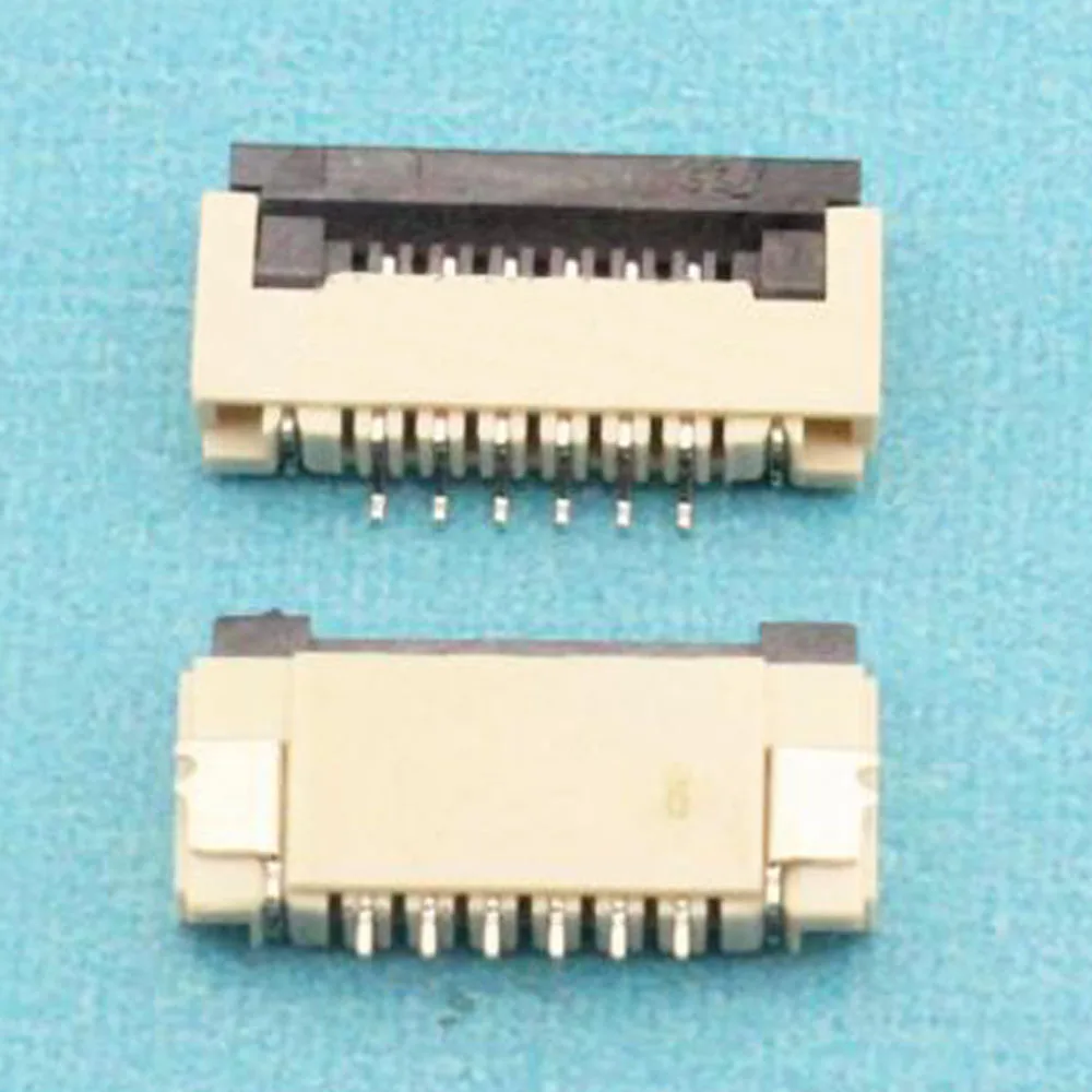 Образец 6Pin разъем FPC FFC кабельная розетка 6 pin 1 0 мм для ЖК-экрана интерфейс DVD/GPS/MP3 P |