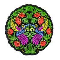 new flowers floral phoenix iron on patches sewing embroidered applique for jacket clothes stickers badge diy apparel accessories