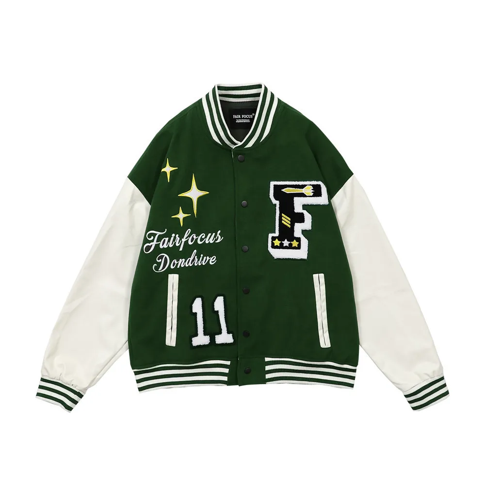 Куртка мужская бейсбольная в стиле хип хоп винтажная уличная одежда пэчворк с