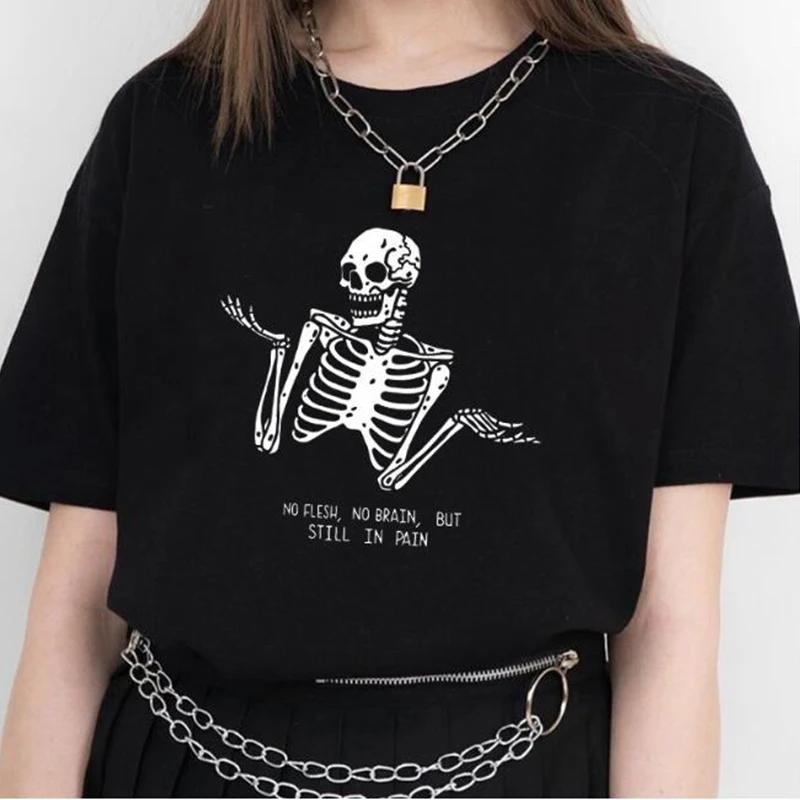 Футболка женская с графическим принтом хлопковая рубашка без тела изображением