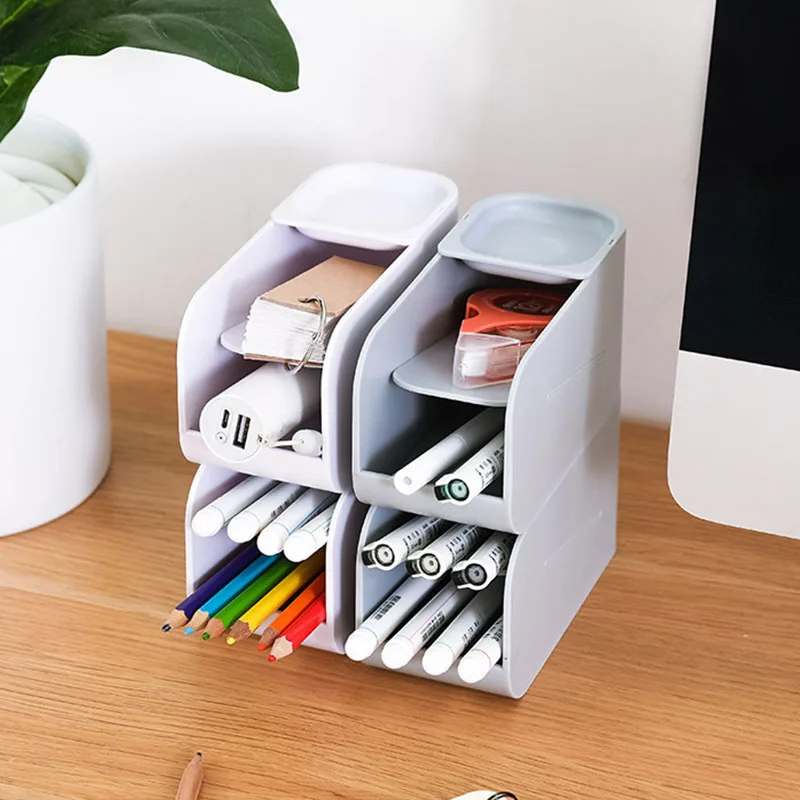 

Многоуровневый пенал, настольный органайзер, для украшения дома и офиса, для спальни, полка для хранения ювелирных изделий, креативные Плас...