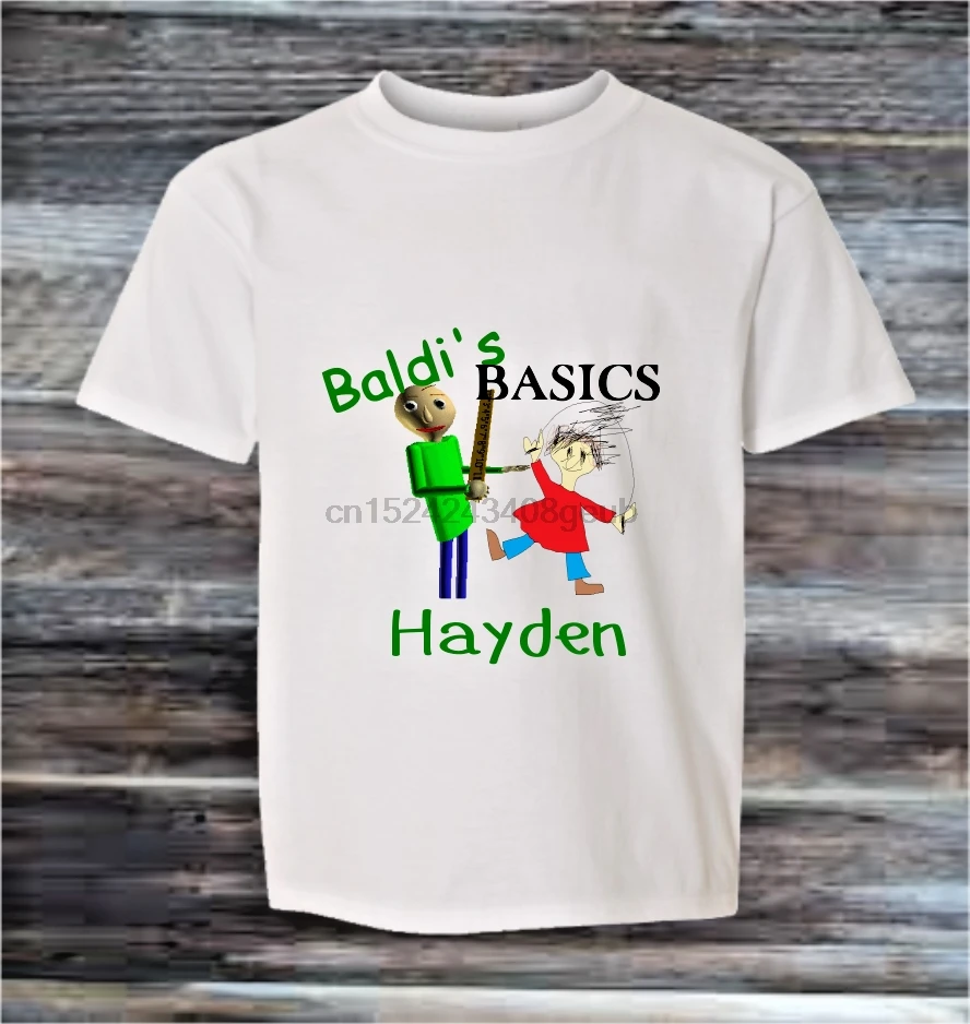 Персонализированные BALDI BASICS топ детский подарок youtube футболка одежда для