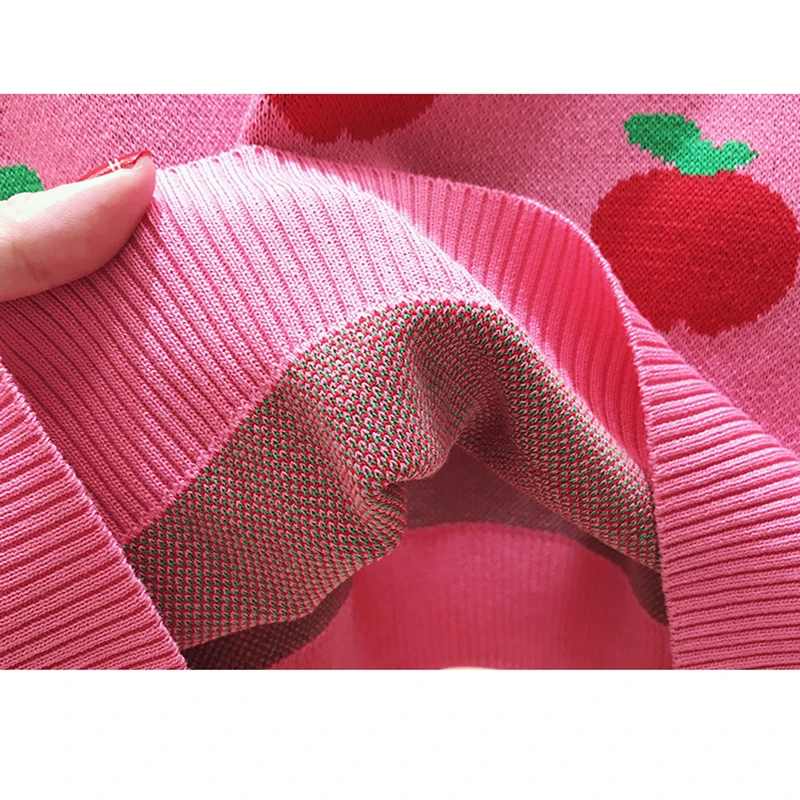 

shintimes Autumn Korean Casual Knitted Pink Tshirts Women Short Sleeve Floral Printing kawaii T-Shirt Summer Ladies Loose Tops