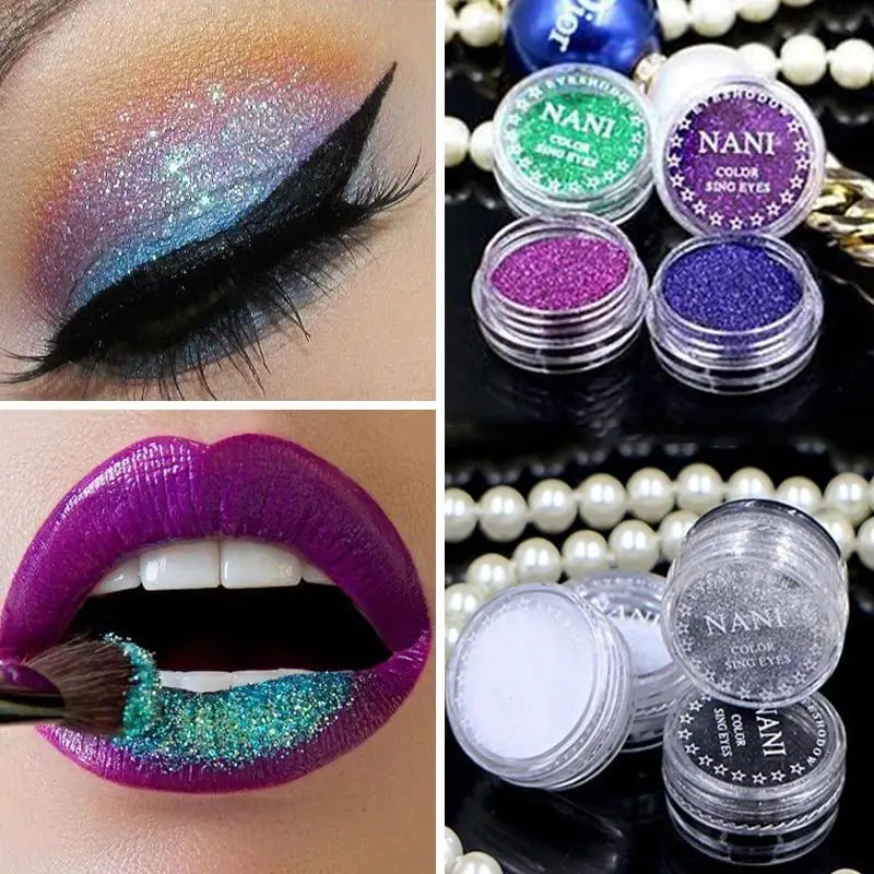 Блестящие тени для век мерцающая пудра глаз губ лица тела макияж хайлайтер