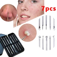 7pcsset acne blackhead removal needles black dots cleaner black head pore cleaner deep cleansing tool face skin care tool