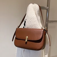 2022 vintage stone pattern armpit bag new high quality pu leather womens designer handbag travel shoulder bags phone purses