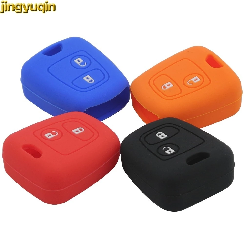 Jingyuqin силиконовый резиновый чехол для ключа автомобиля оболочка Citroen C1 C2 C3 Pluriel C4 C5