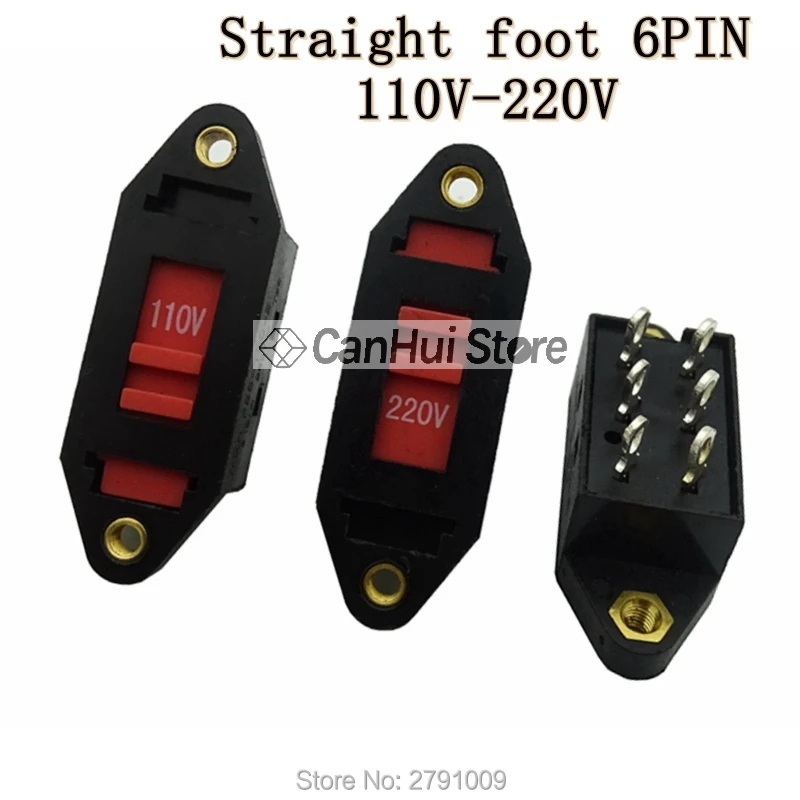 5 шт. 3PIN 6PIN напряжение переключателя света 110 v - 220 изгиб прямые ноги 115 до 230