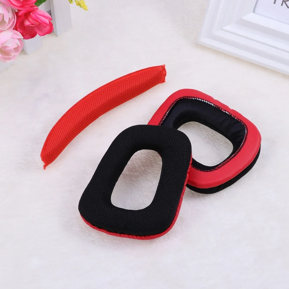 Пара сменных подушки из мягкой пены для амбушюры наушников с подушкой Logitech G430 G930 |